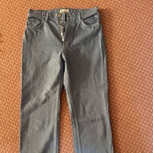 Light Blue Button-Fly Jeans